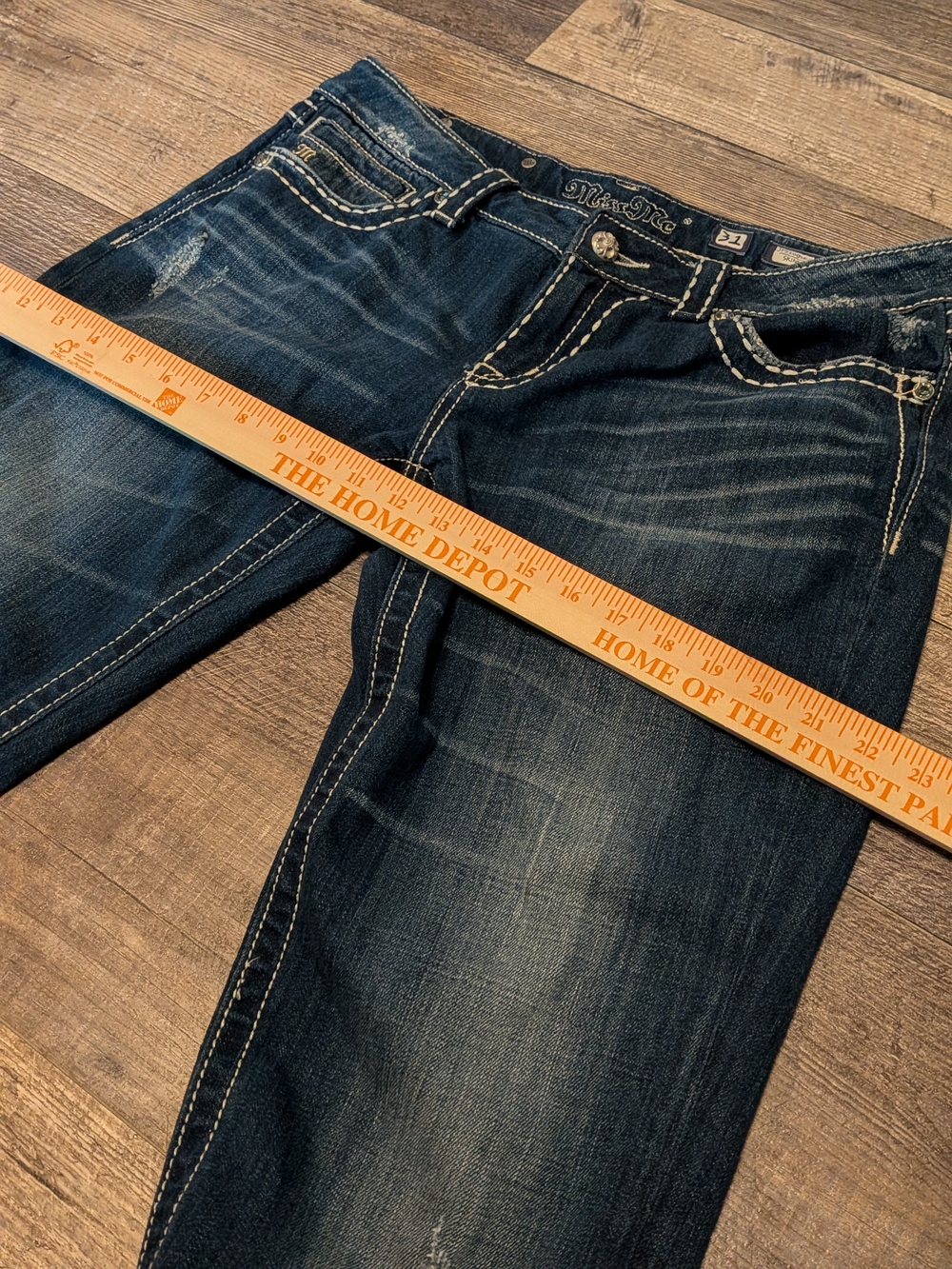 Miss Me Dark Blue Straight Leg Jeans - Picture 6 of 9